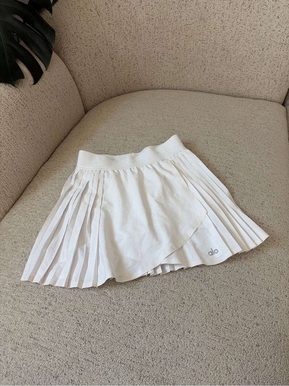 Alo Aces White Pleated Tennis Skirt
